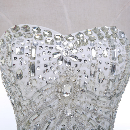 Lace Beaded Ball Gown Wedding Dress