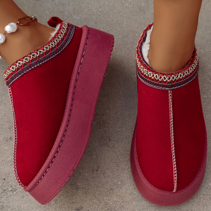 Thick Sole Furry Half Slippers