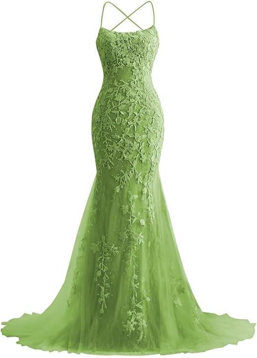 Mermaid Long Backless Prom Dress