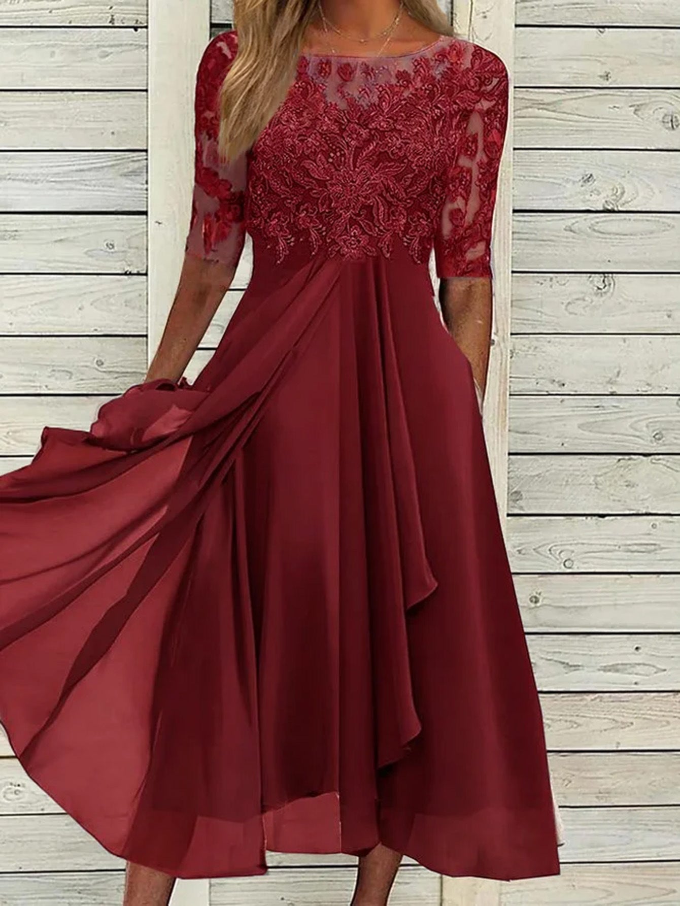 Elegant Mother Of The Bride Wedding Guest Dress