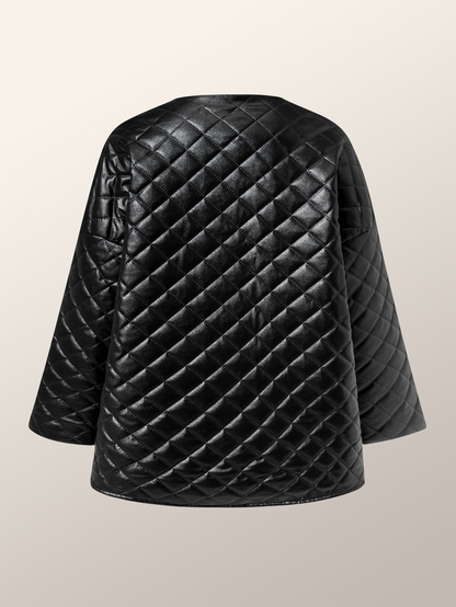 Simple Crew Neck Plain Long Sleeve Loosen Coat