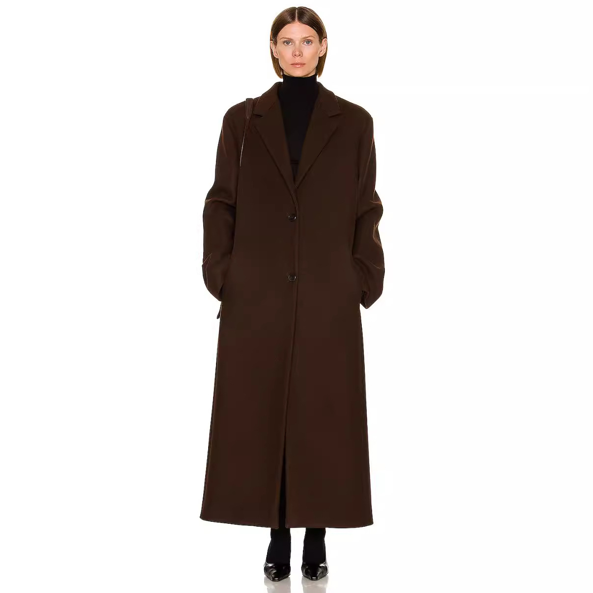 Casual Single-Breasted Long Coat