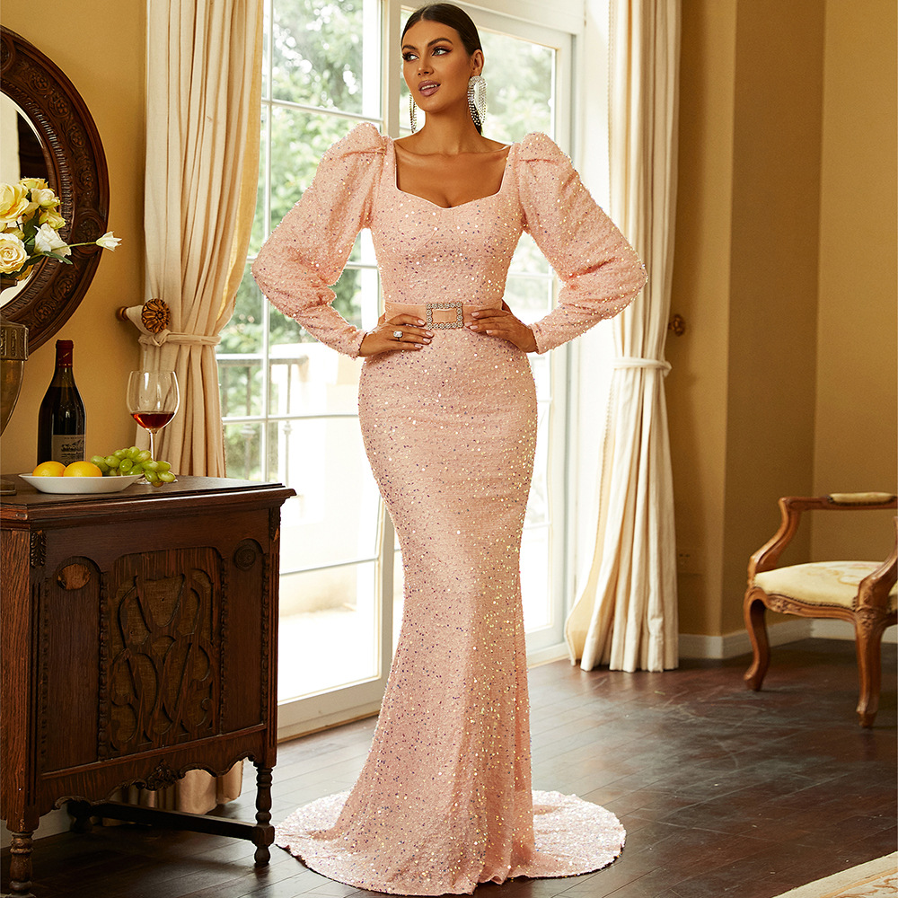 Sweetheart Neck Sequin Mermaid Evening Dress