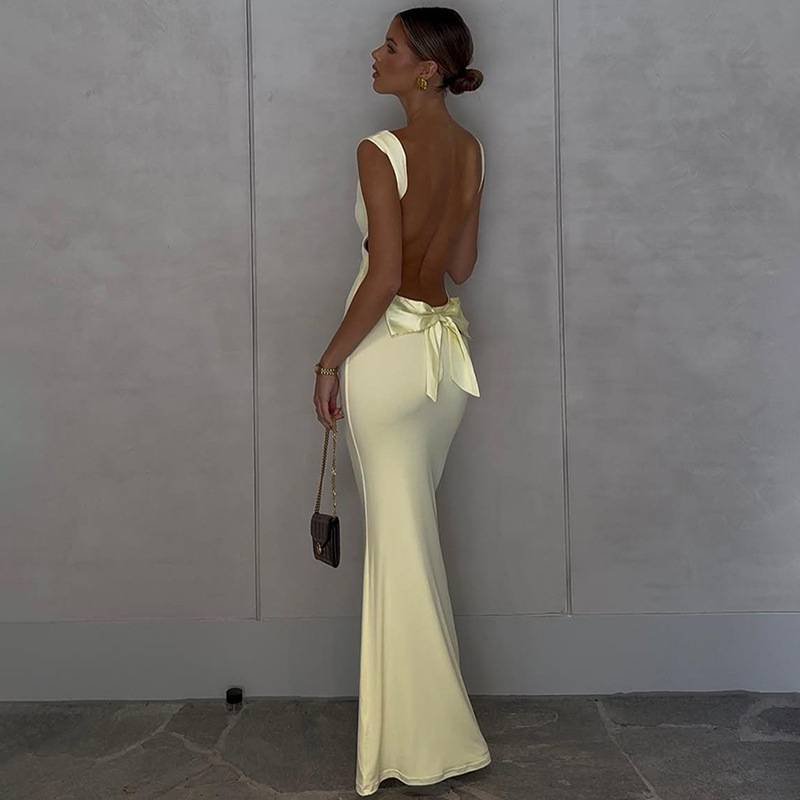 Column Cowl Neck Ankle-length Bridesmaid Dress