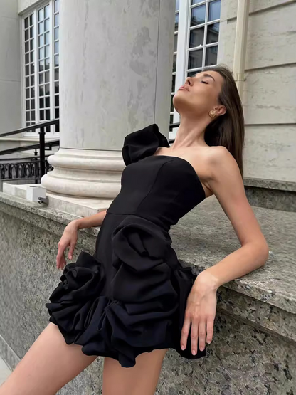 Bodycon Satin One Shoulder Homecoming Dress