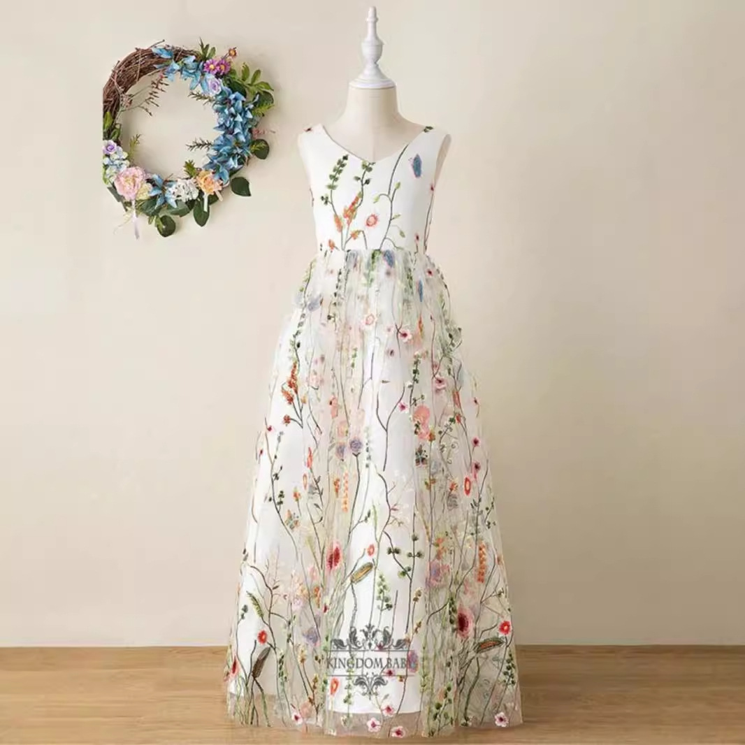 A-Line Scoop Neck Sleeveless Tulle Flower Girl Dress With Bow
