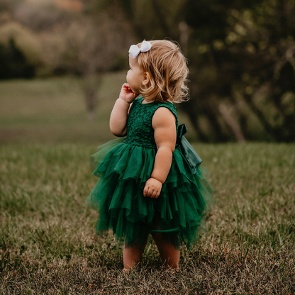 Ball-Gown Scoop Neck Sleeveless Knee-length Flower Girl Dress With Lace