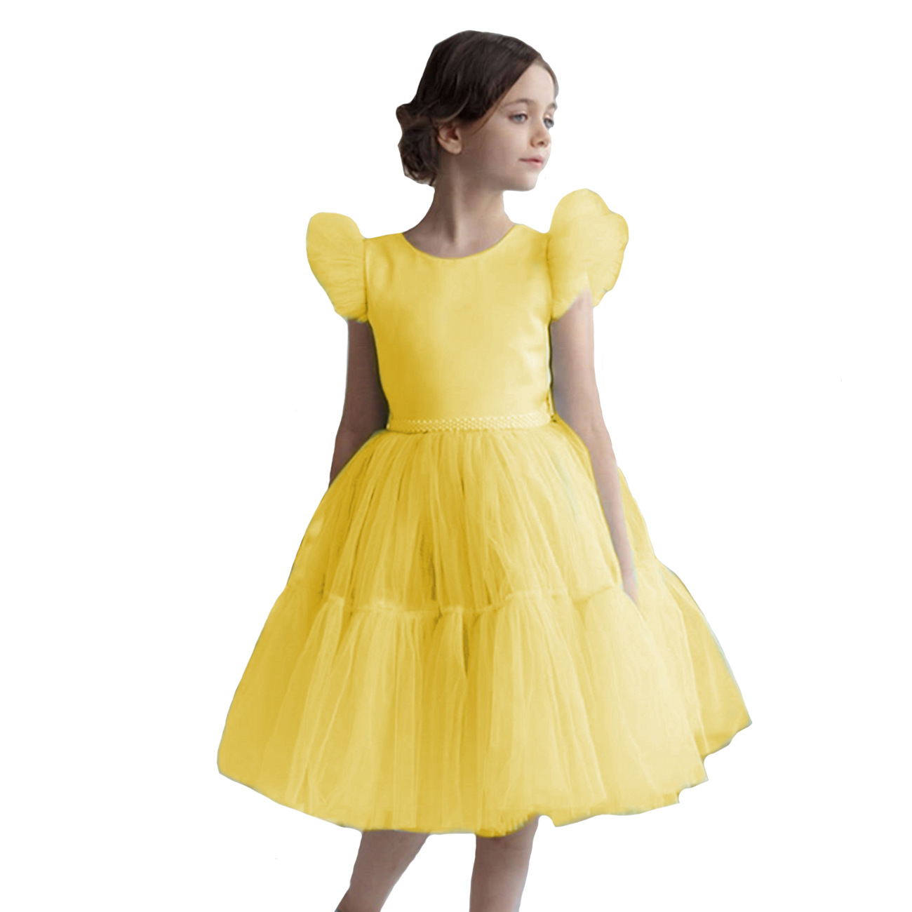 A-Line Scoop Neck Sleeveless Tulle Flower Girl Dress With Bow