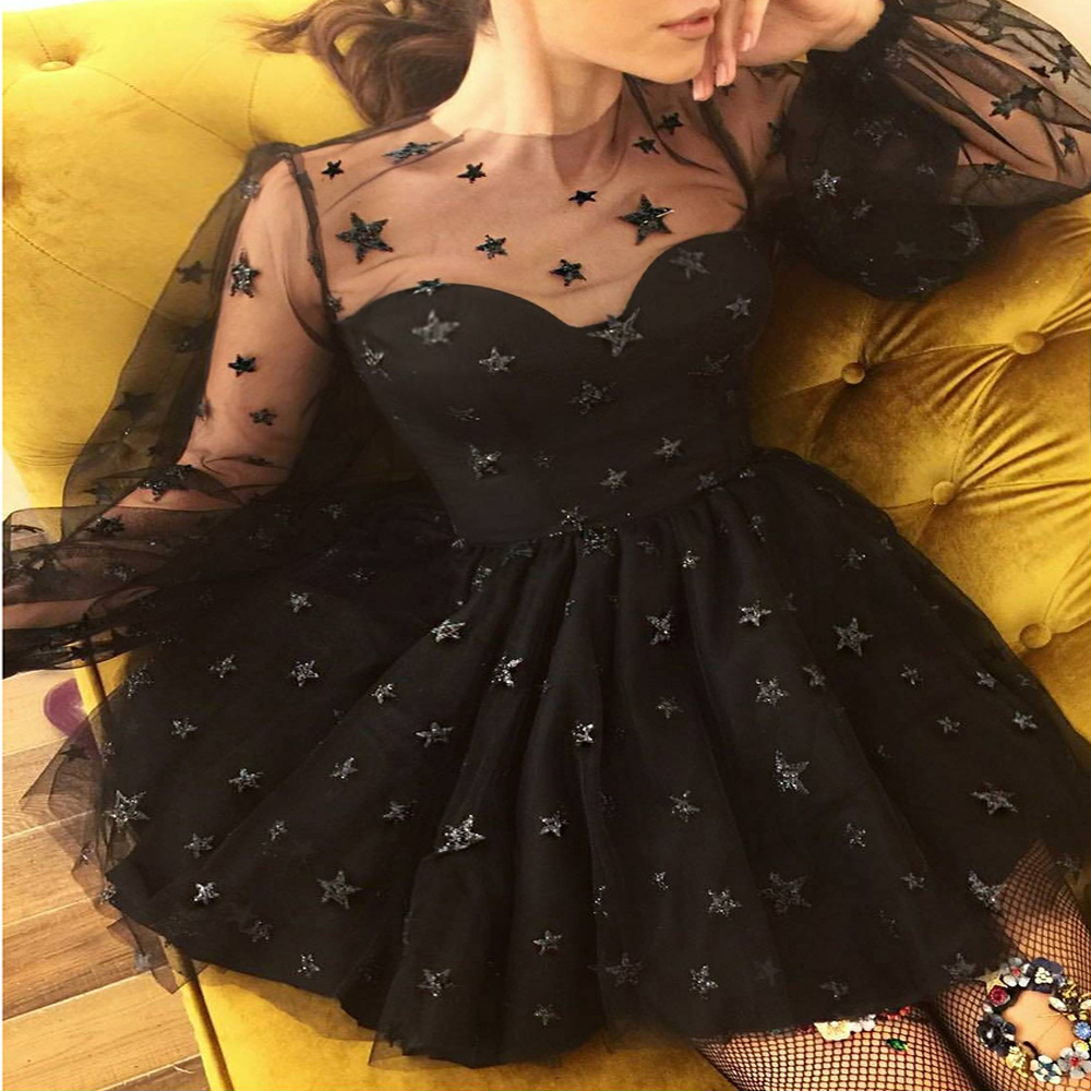Corset Skater Tulle High Neck Homecoming Dress