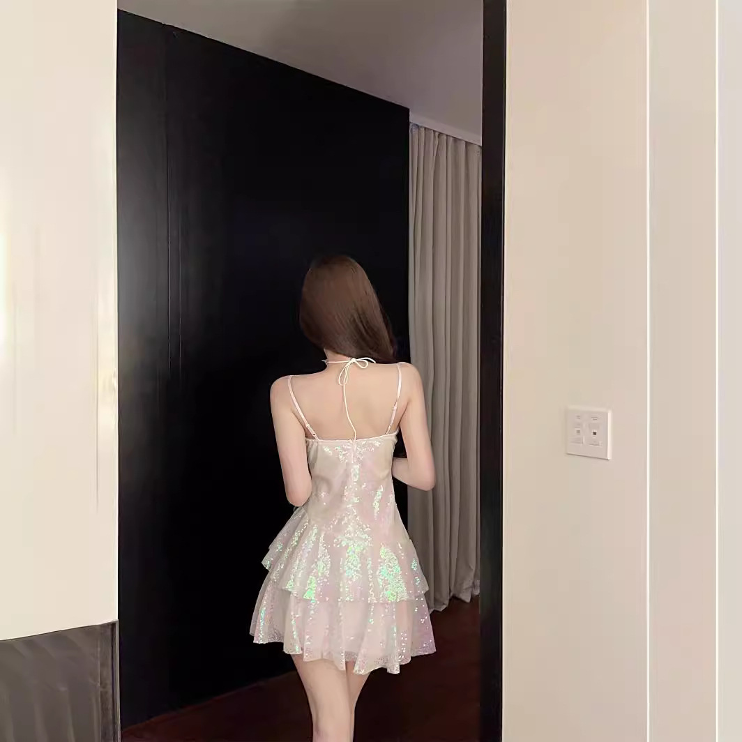Sparkly Bodycon Sequin Sweetheart Ruffle Homecoming Dress