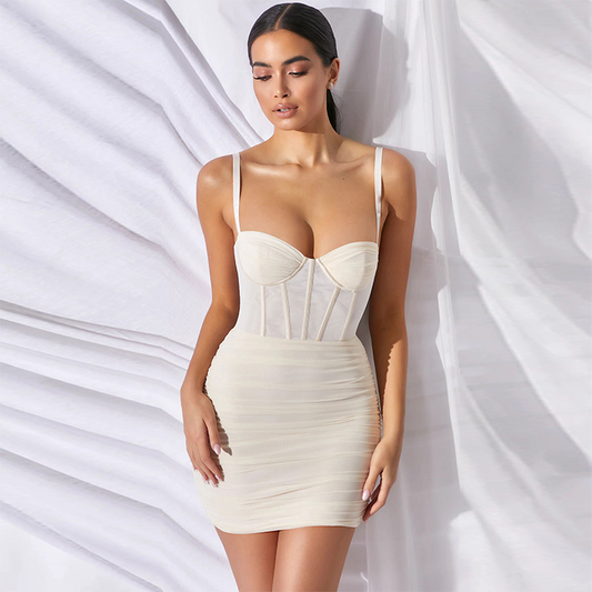 Corset Tight Sweetheart Ruched Homecoming Dress