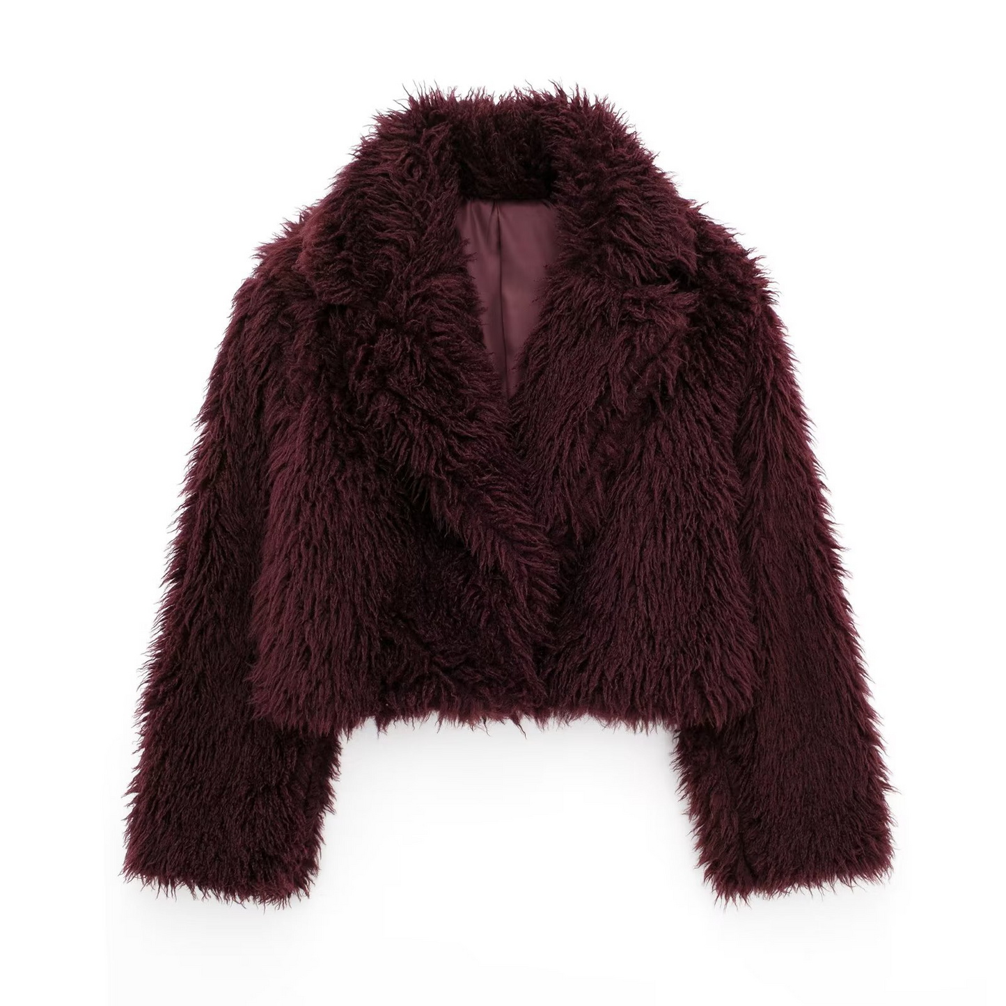Open Front Faux Fur Jacket