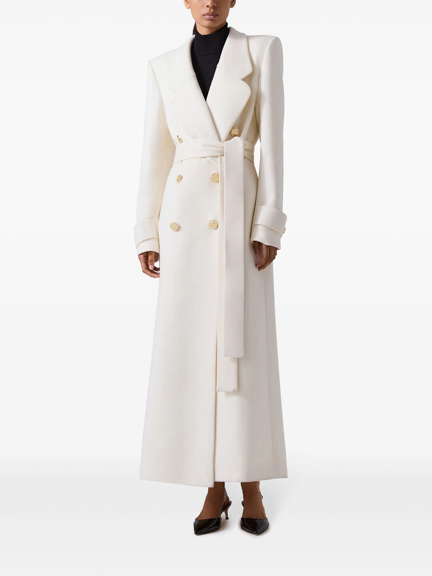 Double-Breasted Belted Coat