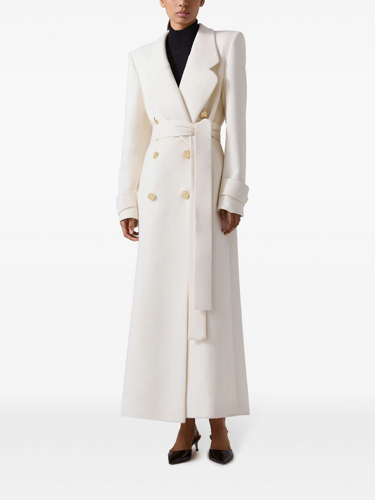 Double-Breasted Belted Coat