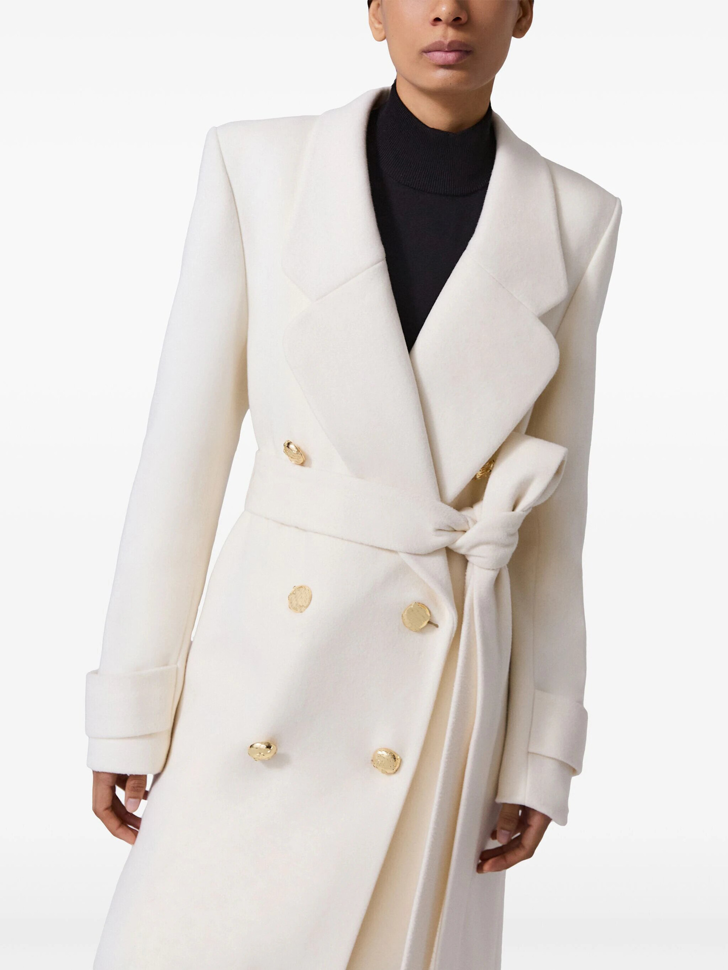 Double-Breasted Belted Coat