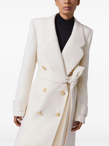 Double-Breasted Belted Coat