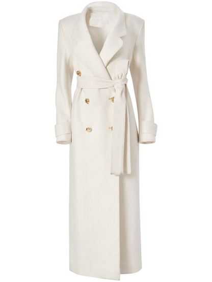 Double-Breasted Belted Coat