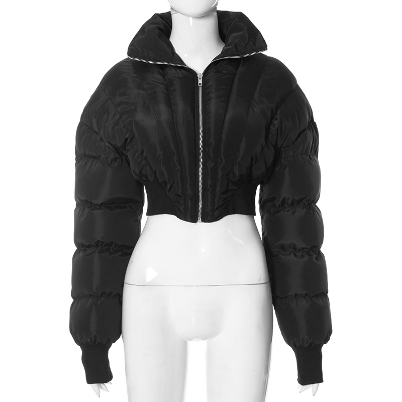 Stand Collar Crop Padded Puffer