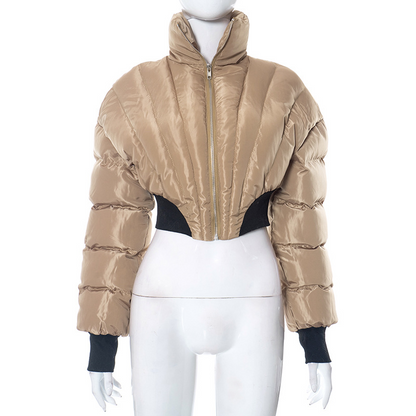 Stand Collar Crop Padded Puffer