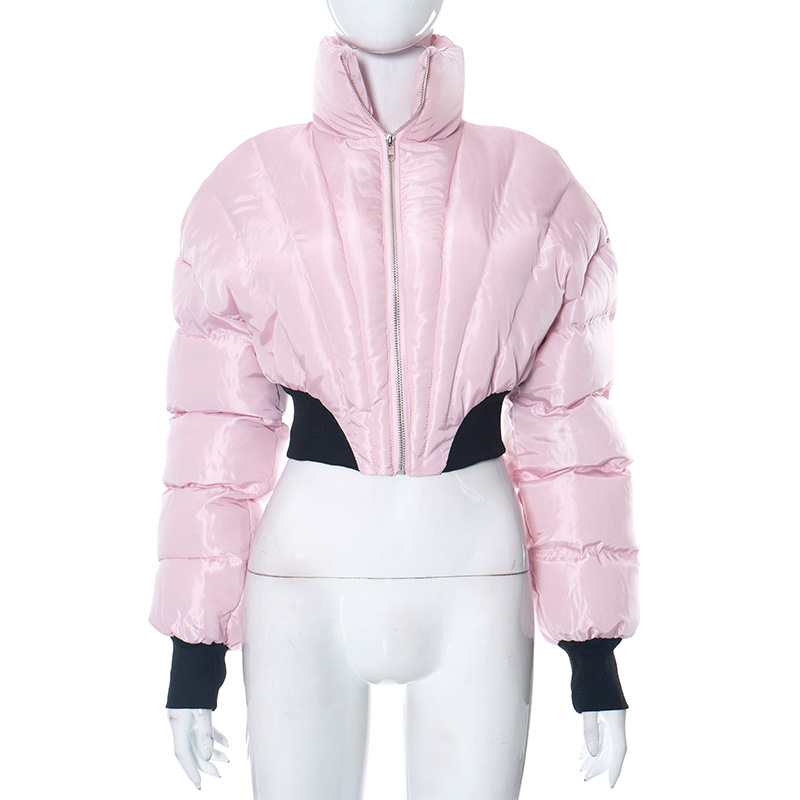 Stand Collar Crop Padded Puffer