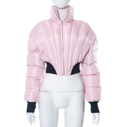 Stand Collar Crop Padded Puffer
