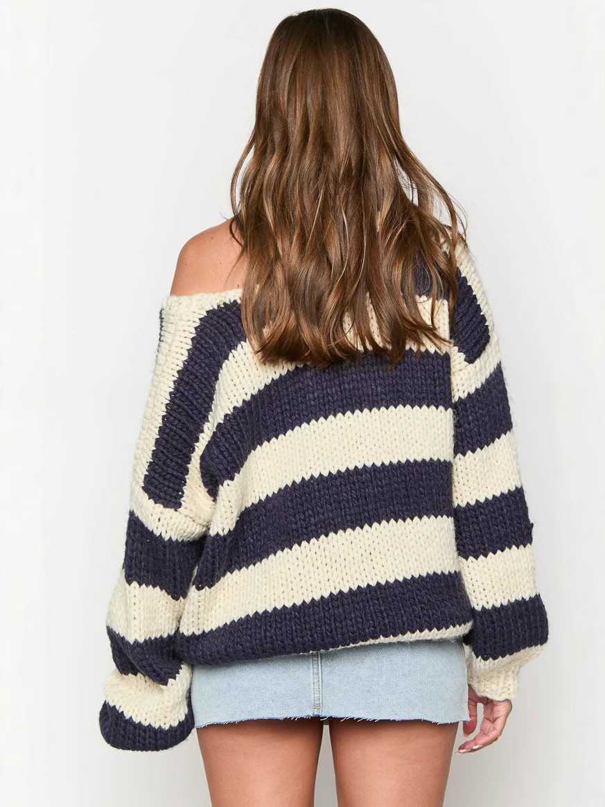 Printed Single-Breasted Button Cardigan