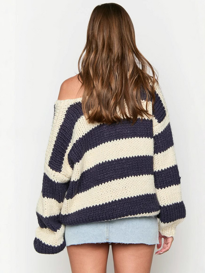 Printed Single-Breasted Button Cardigan